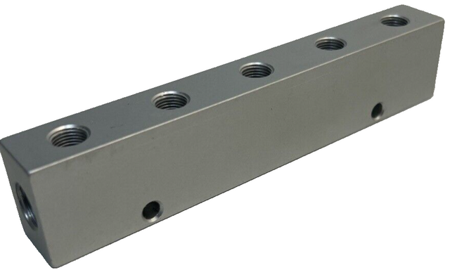 Distributor block F-VT1x1/4-5x1/8-AL | Multi-distributor 1x1/4 5x1/8 AL | 5-holes