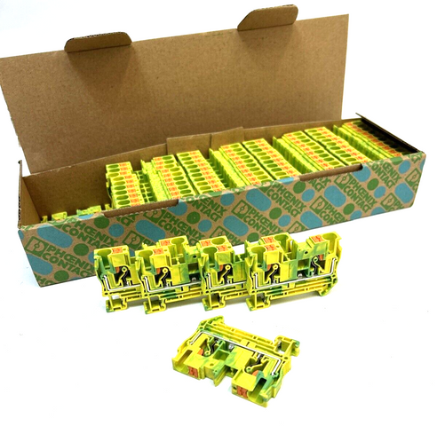 46x Phoenix Contact PT 6-PE Protective Conductor Terminal Block 3211822 green/yellow | Terminal Block