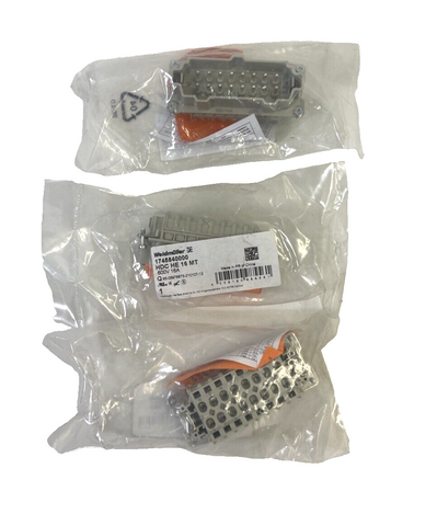 3X Weidmüller 16-pol HDC HE16 MT | 1745840000 توصيل زنبركي