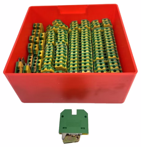 75x Weidmüller EK 2,5 N Schutzklemme Reihenklemme 2,5mm