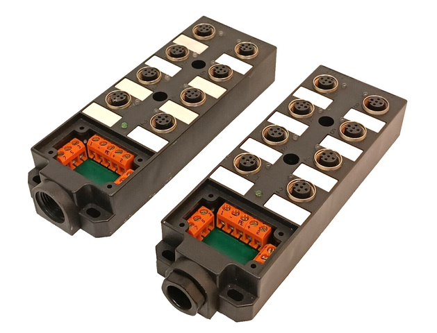 2x Murr Elektronik Distributor 24V DC - 16A S max. 4A Actuator Box 27772