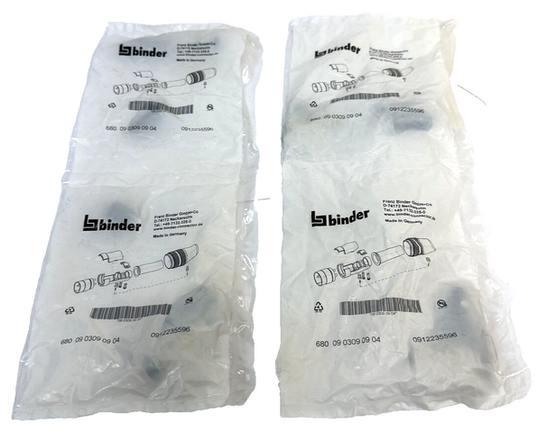 4 x موصل Binder 680 09 0309 09 04 موصل 4-طرف