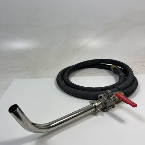 FLUX ELAFLEX Suction Pipe with Drain Hose Ø28 mm G3/4 DN25 | END Fittings 1.4408