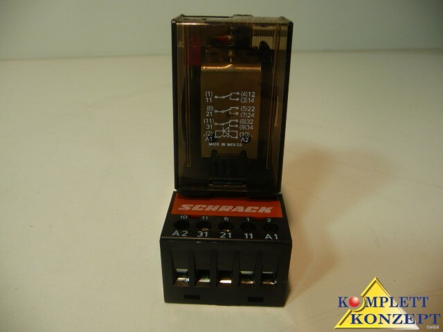 2x SCHRACK MR3130C4 Multimode Relay Series MR 24VDC 10A