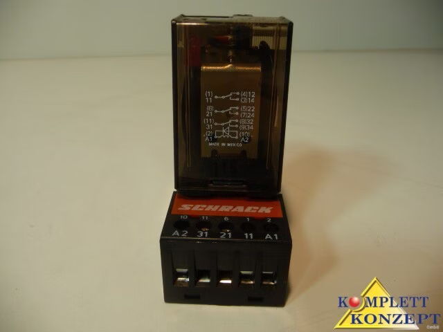 2x SCHRACK MR3130C4 Multimode Relais Serie MR 24VDC 10A 