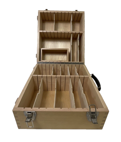 Solid Wood Moderation Case with Sorting System Box with Lockable Lid