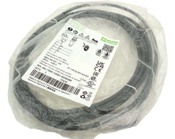 Murr Elektronik 7000-12001-6230300 Кабель серии Line, M12 со штекером, PUR 3x0.34 | 3m
