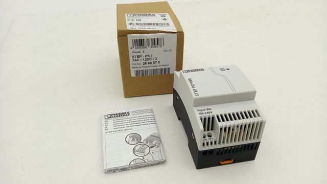 Источник питания Phoenix Contact STEP-PS/1AC/12DC/3 для DIN-рейки, 12 V/DC, 3.3 A