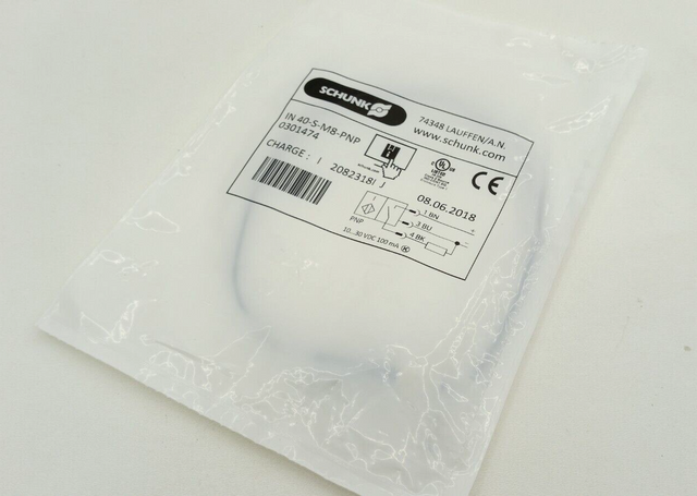 Индуктивный бесконтактный датчик Schunk 0301474 IN 40-S-M8-PNP OVP