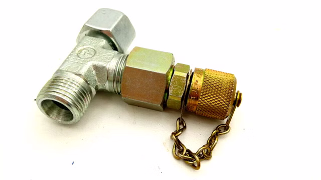 Hydraulik T-Stück mit Schnellkupplung, Verschraubung, Hydraulikverschraubung