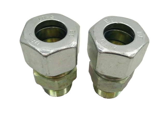 2 x Parker EO-PLUS Cutting Ring Fitting Hydraulic Fitting