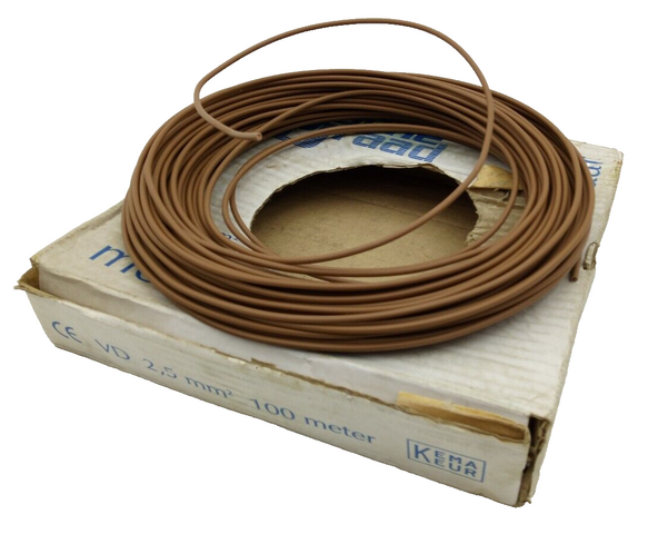 Donne Draad VD H07V-U Cable 450/750 V 2.5mm² brown approx. 25m