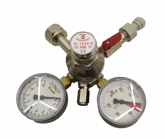 HIWI 104818 CO2 Druckminderer Magnetventil Ventil Manometer