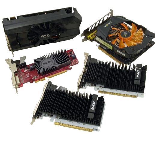 Lot of graphics cards Palit GTX660 Zotac GT710 MSI N730K Asus HD6450