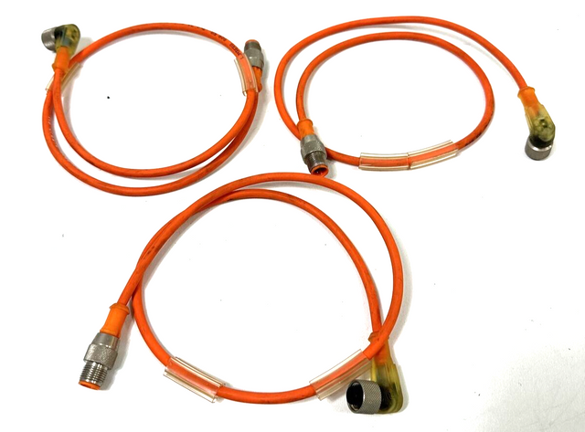 3 x Lumberg RST3-RKWT/LEDA4-3-58/0.6M Sensor Cable Cable