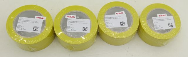 4x Brewes Floor Marking Tape WT-5160 50mm x 33m yellow PVC