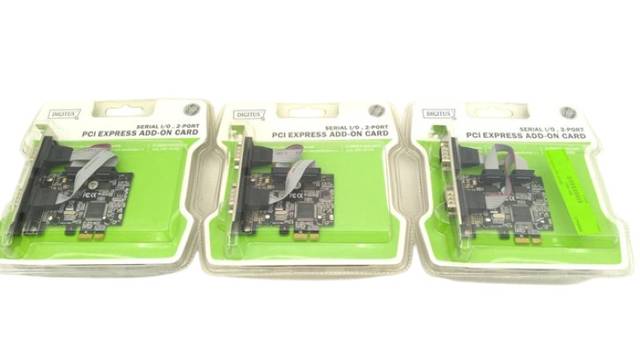 3x Digitus DS-30000 Serial I/O 2-Port PCI Express Add-On Interface Card