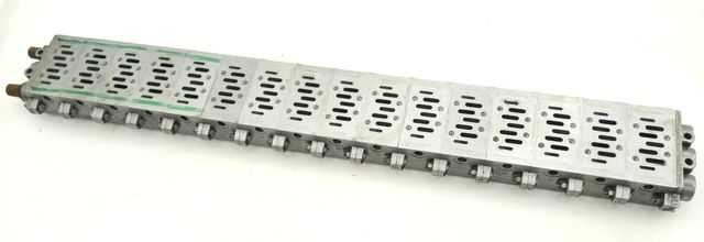 16-PORT CONNECTION PLATE - Aluminum Block 760 mm - Valve Island - Valve Block