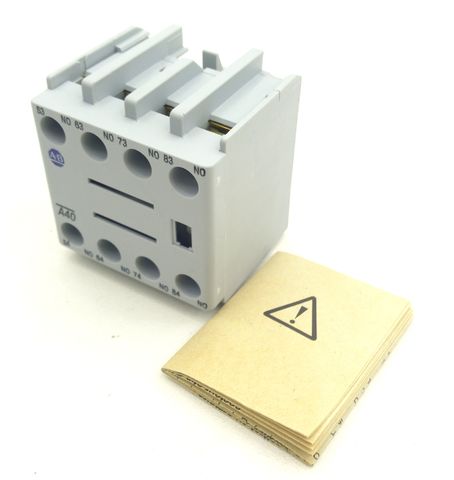 Allen Bradley 100-F Auxiliary Contact Block A40 Normally Closed Normally Open 100F Auxiliary Contact