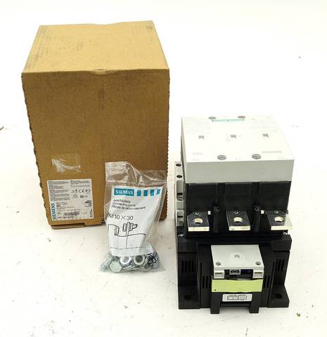 Siemens 3RT1266-6NP36 Power Contactor AC-3 160kW 400V 200-277V E:1 with Accessories