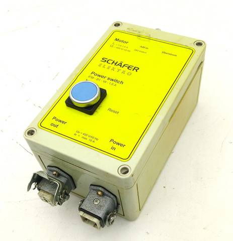 Schäfer Elektro Power Switch IFM-B1-W-1,6A Control Unit Switch Box 400V 10A Reset