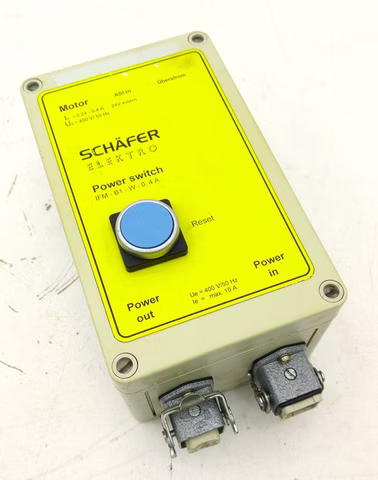 Logo ohne GmbH Schäfer Elektro Power Switch IFM-B1-W-0,4A Steuerbox Schaltgerät 400V 10A Reset