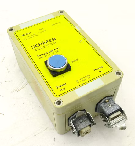Logo ohne GmbH Schäfer Elektro Power Switch IFM-B1-W-0,6A Steuergerät Schaltbox 400V 10A Reset
