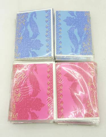 Colored Vintage Greeting Cards with Ornaments 100 Pcs