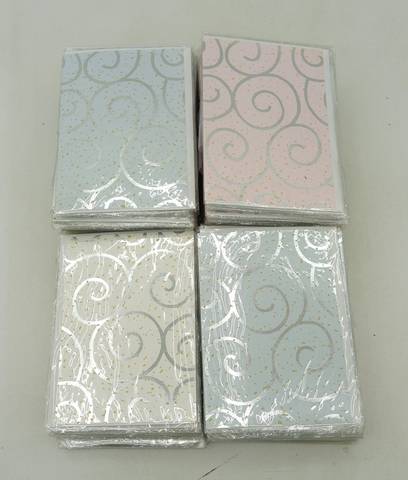 Approx 200x greeting cards with spiral decor in mixed pastel colors for neutral occasions
