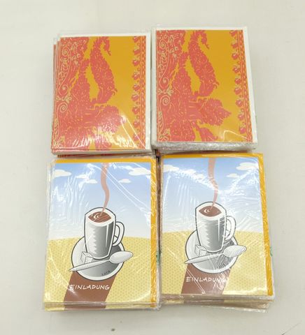 Approx. 150 Invitation Cards Coffee Ornament Cards Motif Cards with Envelope