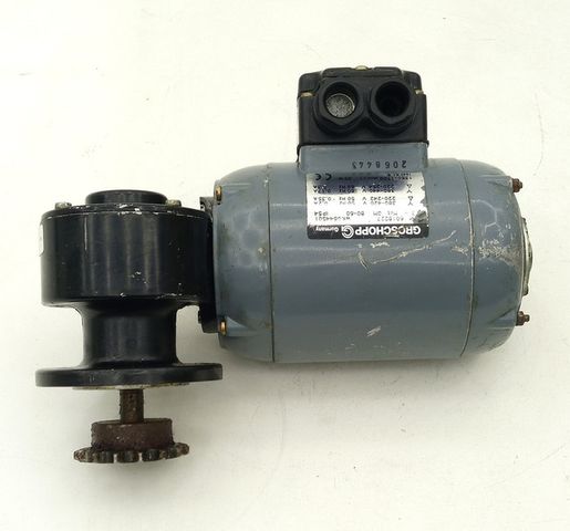 Мотор-редуктор Groschopp WK-0844501 DM 80-60 + E31 3~ 35W 900Ncm с цепным колесом