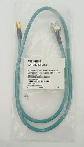 Siemens IWLAN RCoax 6XV1875-5CH10 Connection Cable N-Connector R-SMA 1.0 m