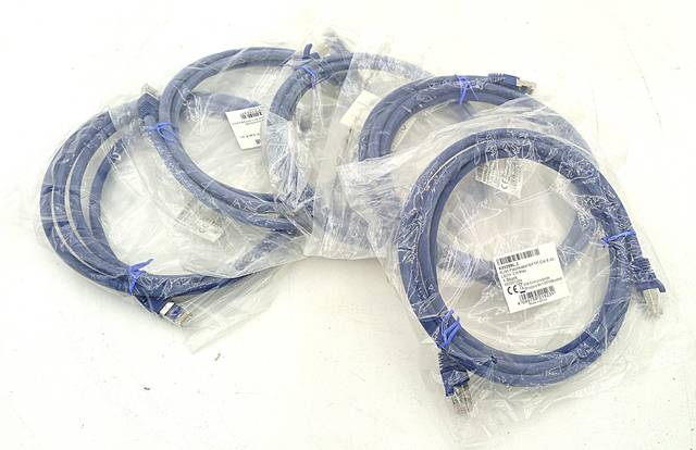 5x EFB RJ45 Patch Cable K5528BL.2 Cat.8 S/FTP 2 m Blue LSZH Network Cable