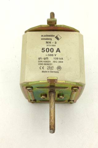 m.schneider 373050 NH-3 Плавкий предохранитель, плавкая вставка 500A ~500V gL 120kA