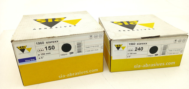 SIA 1960 siarexx Sanding Discs Sandpaper Grit 150/240 150 mm 2-Pack