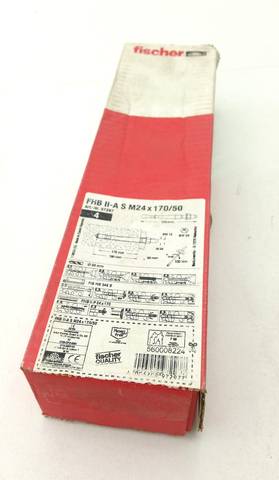 4x Fischer FHB II-A S M24x170/50 Heavy-duty Anchor Bolt Anchor 97297