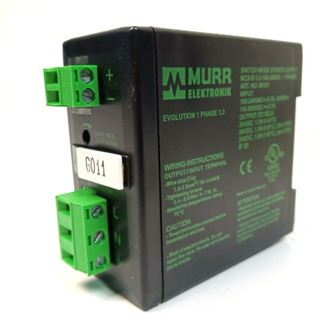 Murr Elektronik 85161 Power Supply MCS-B 1.3-100-240/24 Switch Mode Power Supply 24VDC 1.3A