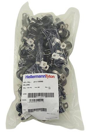 100x HellermannTyton 211-15090 ALU9C Mounting Clamp