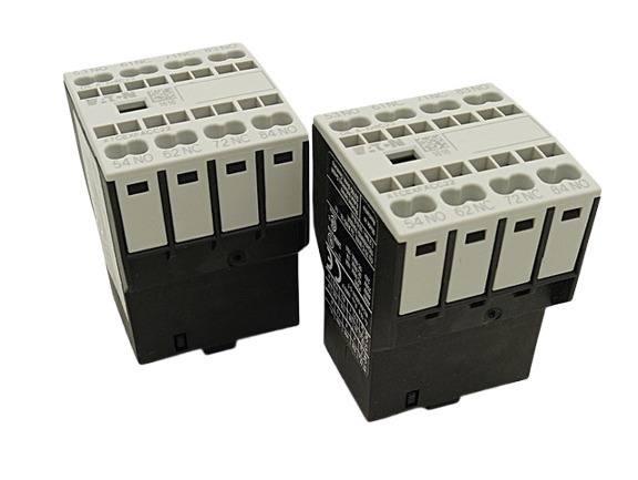 2x Eaton XTCEXFACC22 4-Pole Auxiliary Contact Block