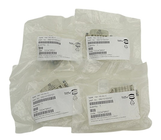 4x Harting 09210153101 Han 15D-BU-C гнездовая обжимная вставка