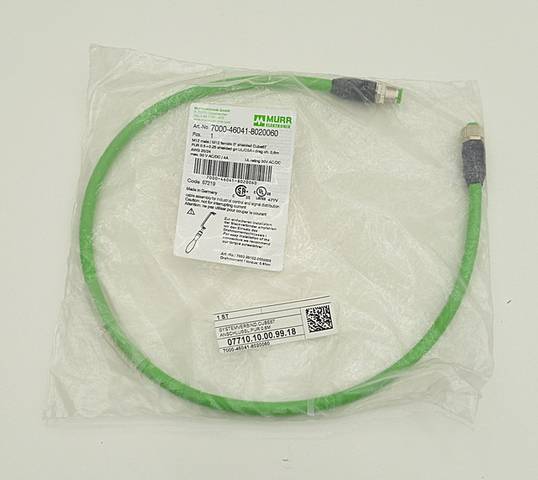 Murrelektronik 7000-46041-8020060 экранированный кабель с разъёмом M12 с A-кодировкой, 0.6 м