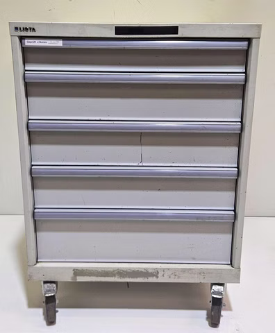 Lista Werkstatt Schubladenschrank 5 Schubladen Stahlschrank Metallschrank mobil