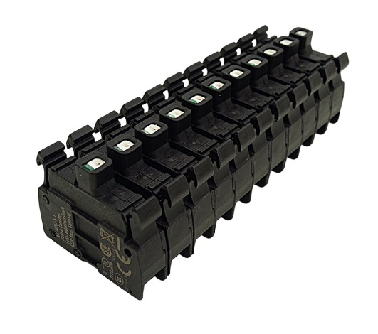 11x Eaton M22-CLED-R IEC 64947-5-1 وحدة زر ضغط معيارية