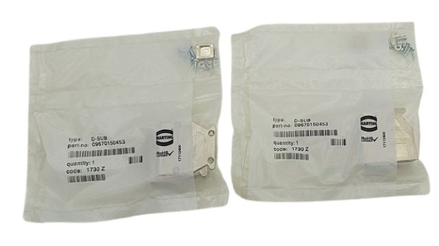 2x Harting 09670150453 D-Sub 15P Metallic Hood
