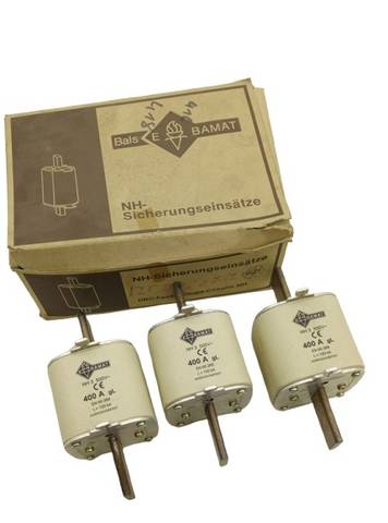 3x E-Bamat NH-3 Fuse Block Flat Fuse 400 A 500 V