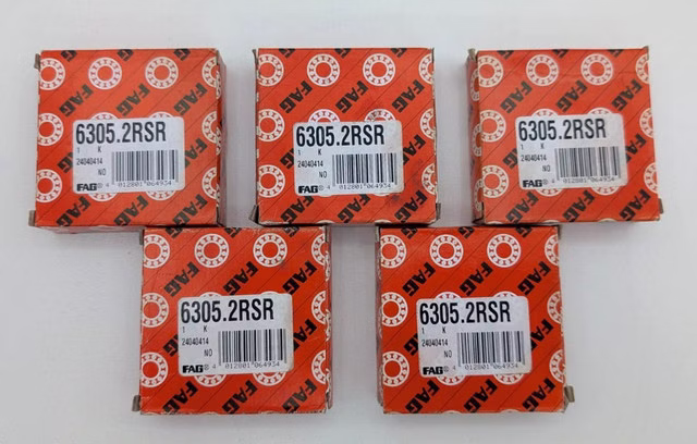 5x Fag 6305.2RSR Rillenkugellager mit Stahlkäfig