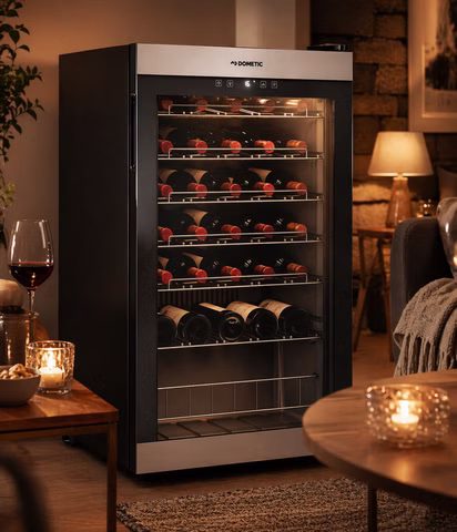 Dometic C35F Weinkühlschrank 35 Flaschen Weinkühler elegant freistehend Kühler