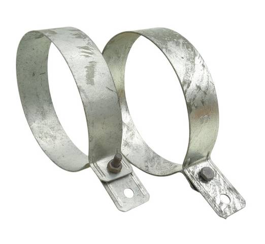 Dehn 420150 Rainpipe Clamp 150 mm Hot-Dip Galvanized Lightning Protection
