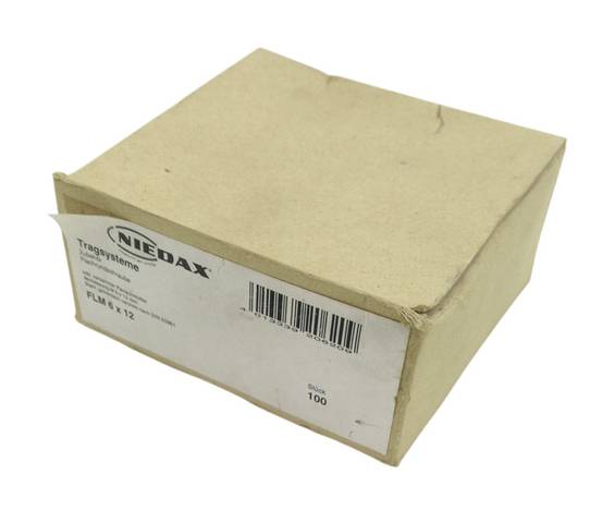 100x Niedax FLM6x12 Mushroom Head Screw Steel Galvanized