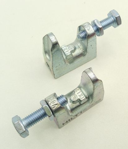 2x Hilti 2007210 MAB M12 Silver Steel Clamp